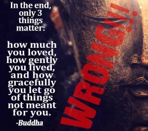 In the end, only 3 things matter: How much you loved, how gently you lived, and how gracefully you let go of the things not ment for you